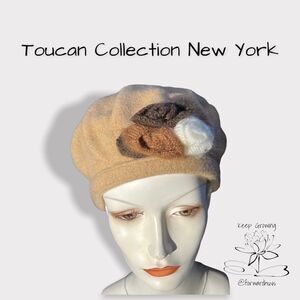 Bundle Sale 3 for $15 | Adult Toucan Collection New York Beige Hat With Flowers
